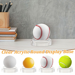デスクトップのフラットラウンドアクリルディスプレイ台座  アクセサリー用  透明  76x19.5mm  内径：34mm&nbsp;ODIS-WH0074-02A