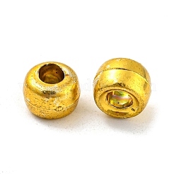 メッキアクリルヨーロッパビーズ  バレル  ゴールド  8x6mm  穴：4mm  約119000個/25000g&nbsp;MACR-ZX016-B01