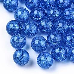 Transparent Crackle Acrylic Round Beads Strands&nbsp;CCG-R002-12mm-03