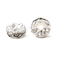 Brass Grade A Crystal Rhinestone Spacer Beads&nbsp;RB-A006-7MM-S