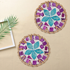 2Pcs Rattan Cup Mats&nbsp;AJEW-CN0005-99C