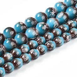 Baking Paint Glass Beads Strands&nbsp;DGLA-N008-10mm-07