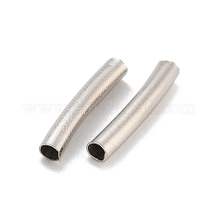 真鍮製カーブチューブビーズ  カドミウムフリー＆鉛フリー  プラチナ  11.5x2mm  穴：1.4mm&nbsp;KK-B120-04G-P