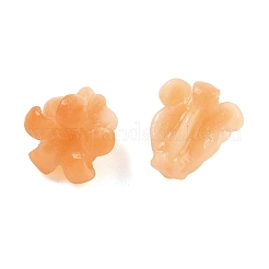 合成サンゴ刻まれたビーズ  染め  花  ナバホホワイト  12x12.5x11.5mm  穴：1.4mm&nbsp;LS-CORA-K010-01L