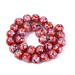 Handmade Lampwork Beads Strands&nbsp;LAMP-Q041-08D