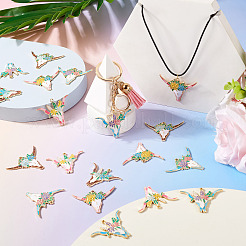 24Pcs 6 Styles Alloy Enamel Pendants&nbsp;ENAM-TA0002-51