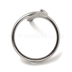 Non-Tarnish 304 Stainless Steel Open Cuff Rings&nbsp;X-RJEW-Z018-02P