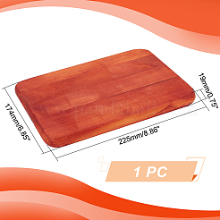 家具固定用の未染色の木製地下室  長方形  サドルブラウン  225x174x19mm&nbsp;WOOD-WH0025-44