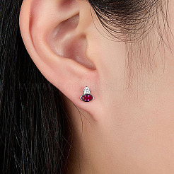 Cubic Zirconia Horse Eye Stud Earrings&nbsp;LS2614-6