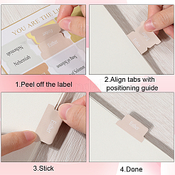 ラベル ステッカー 紙 粘着ステッカー  DIY フォトアルバム日記スクラップブック装飾用  カラフル  140x197x0.2mm  5個/セット&nbsp;DIY-WH20001-30B