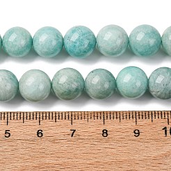 天然石アマゾナイトビーズ連売り  ラウンド  10mm  穴：1mm  約39個/連  15.35''（39センチメートル）&nbsp;LS-G-K068-03-10mmA