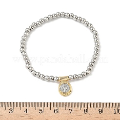 Brass Oval Charms Bracelets&nbsp;BJEW-B148-03A-03