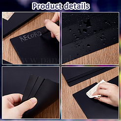 PVC ビニールレコード仕切り  アルバム CD DVD メディア本棚収納用オーガナイザー  ブラック  335x315x0.8mm&nbsp;AJEW-WH0596-117B