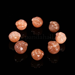 Natural Peach Moonstone Fat Cat Claw Beads&nbsp;PW-WGE0427-01