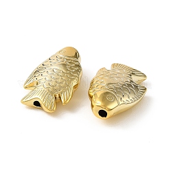 メッキアクリルビーズ  魚  黄金メッキ  35.5x22.5x11mm  穴：3mm&nbsp;PACR-B005-09B