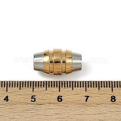 304ステンレススチール製マグネット留め具  オーバル  ゴールデン·ステンレス鋼色  18.5x10.5mm  穴：5mm&nbsp;STAS-C127-13GP