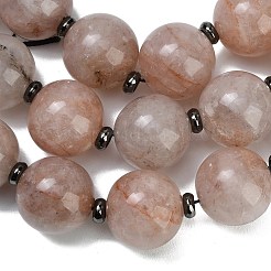 Natural Hematoid Quartz Ferruginous Quartz Beads Strands&nbsp;GG-CBA007A-D09-02