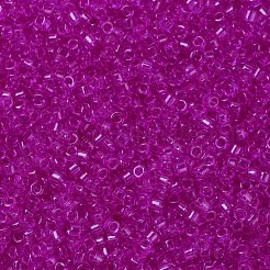 MIYUKIデリカビーズ  シリンダー  日本製シードビーズ  11/0  （db1310)は透明なフクシアを染めた  1.3x1.6mm  穴：0.8mm  約2000PCS /ボトル  10 G /ボトル&nbsp;SEED-JP0008-DB1310