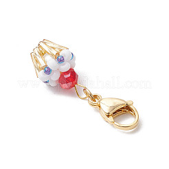 Glass Seed Beaded Pendant Decorations&nbsp;HJEW-MZ00188-03