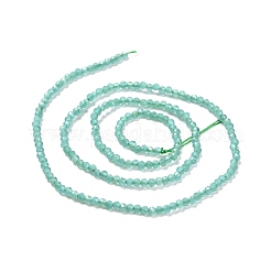 キャッツアイビーズ連売り  ラウンド  多面カット  ライトシーグリーン  2mm  穴：0.2mm  14.17~14.57インチ（36~37cm）  174~184個/連&nbsp;CE-I005-A45