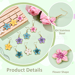6 Pairs 304 Stainless Steel Dangle Earrings&nbsp;EJEW-YW00014