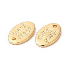 Brass Oval Charms&nbsp;KK-B074-43G