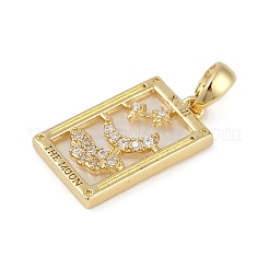 Brass Clear Rhinestone Pendants&nbsp;KK-M002-01G