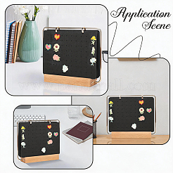 Felt with Iron Display Stands with Wood Base for Brooch&nbsp;ODIS-SC0001-11