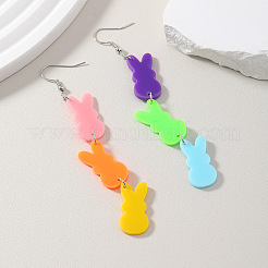 Easter Bunny Acrylic Dangle Earrings for Women's Fashion&nbsp;LS-FF4277