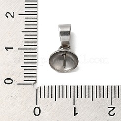 304 Stainless Steel Cup Pearl Peg Bails Pin Pendants&nbsp;STAS-D013-03E-P