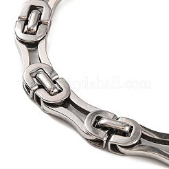 Tarnish Resistant 201 Stainless Steel Byzantine Chain Bracelets&nbsp;BJEW-B078-96P