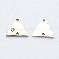 316L Surgical Stainless Steel Micro Pave Cubic Zirconia Links connectors&nbsp;STAS-J038-20RG