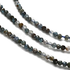 天然石アパタイトビーズ連売り  多面カットラウンド  2mm  穴：0.5mm  約175~233個/連  15.16''~15.35''（38.5~39センチメートル）&nbsp;LS-G-RM2025-A18-2mm-A