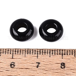 Natural Obsidian European Beads&nbsp;G-Q602-04M
