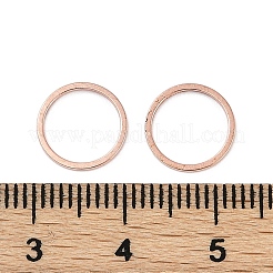 リングを結ぶラックメッキ真鍮  カドミウムフリー＆鉛フリー  長持ちメッキ  リング  ローズゴールド  10x1mm  内径：8.5mm&nbsp;X-KK-P286-01B-RG
