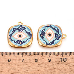 Printed 304 Stainless Steel Pendants&nbsp;STAS-OY002-17G-02