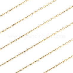 1 Roll Ion Plating(IP) 304 Stainless Steel Cable Chains&nbsp;CHS-BBC0001-20