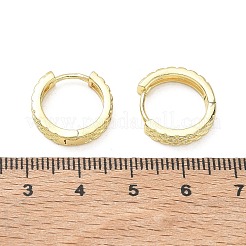 真鍮製フープピアス  ラウンド  カドミウムフリー＆鉛フリー  ラックめっき  長持ちメッキ  18KGP本金メッキ  15.5x16x3.5mm&nbsp;KK-CBA30C7-11G