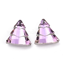 ガラスラインストーンチャーム  クリスマスツリー  vitrail light  15x13.5x5mm  穴：1.2mm&nbsp;RGLA-O002-A01-001VL