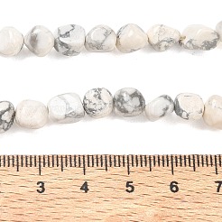 天然石ハウライトビーズ連売り  ナゲット  タンブルストーン  6~8.5x6~7.5x5~8mm  穴：0.9mm  約27~35個/連  7.48~8.26''（19~21センチメートル）&nbsp;GG-CBA9392-10