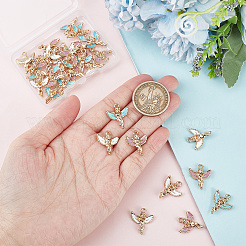 30Pcs 3 Colors Alloy Enamel Pendants&nbsp;ENAM-HY0001-22
