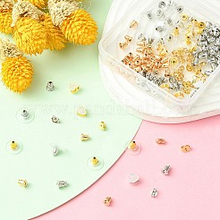 142Pcs 8 Style Brass & Silicone Earring Nuts&nbsp;KK-YW0001-44