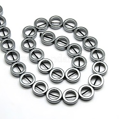 Non-magnetic Synthetic Hematite Donut Beads Strands&nbsp;G-F161-40