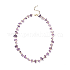 5Pcs 5 Style Natural Mixed Gemstone Chips Beaded Necklaces Set&nbsp;NJEW-JN04061