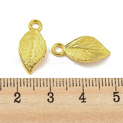 合金ペンダント  カドミウムフリー＆鉛フリー  葉  ゴールドカラー  18x8.5x1.5mm  穴：2mm  約1666個/1000g&nbsp;FIND-G065-12G
