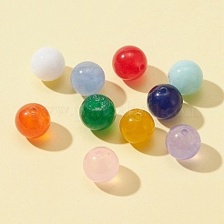 100 個 10 色天然染めマレーシアジェイドビーズ  ラウンド  ミックスカラー  8mm  穴：1mm  10個/カラー&nbsp;G-FS0002-49