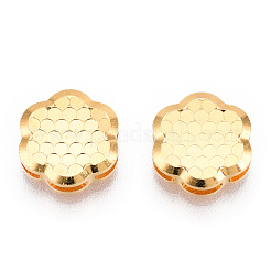 925スターリングシルバーチャーム  花のチャーム  ニッケルフリー  18KGP本金メッキ  11x10.5x3mm  穴：1mm&nbsp;CHS-T004-60G
