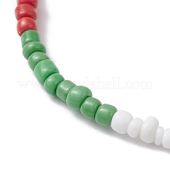 3Pcs 3 Styles Christmas Glass Seed Beaded Stretch Bracelet Sets&nbsp;BJEW-JB10472