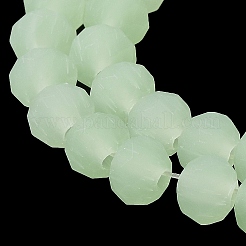 Imitation Jade Solid Color Glass Beads Strands&nbsp;EGLA-A034-J8mm-MD01