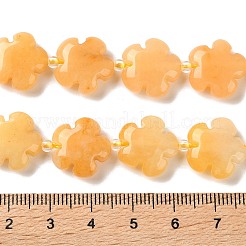 天然石トパーズ翡翠ビーズ連売り  5  - 花びらの花  シードビーズで  15x5.5mm  穴：1mm  約27個/連  16.53''（41.99センチメートル）&nbsp;G-L241B-18